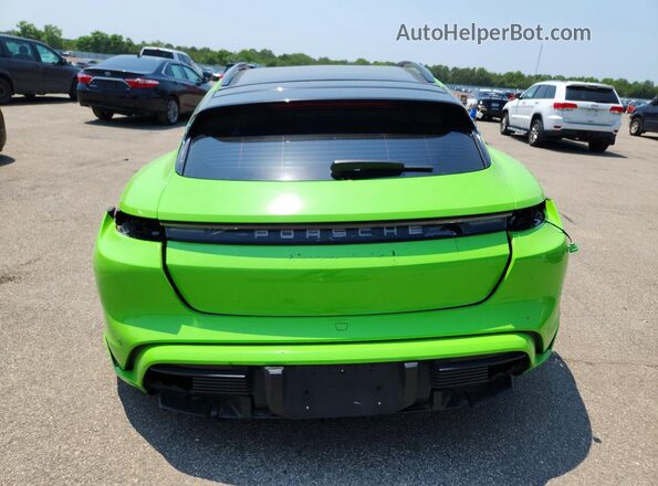 WP0BC2Y18NSA74211 2022 PORSCHE TAYCAN Green Вид ззаду
