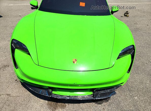WP0BC2Y18NSA74211 2022 PORSCHE TAYCAN Green Вид задньої частини салону