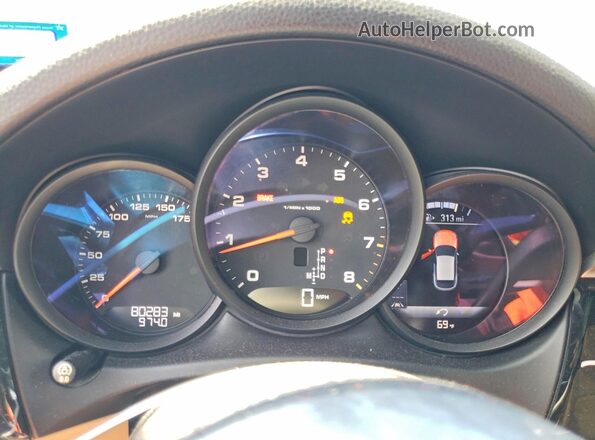 WP1AA2A50JLB17616 2018 PORSCHE MACAN Black Vista del cuadro de instrumentos
