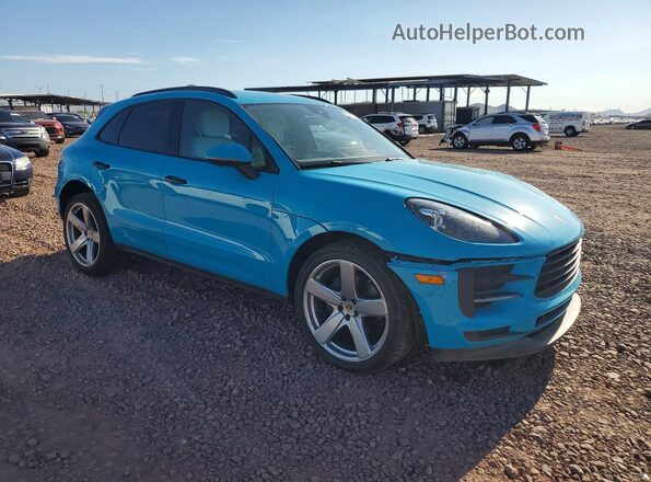 WP1AA2A51LLB11584 2020 PORSCHE MACAN Бирюзовый Передняя правая четверть