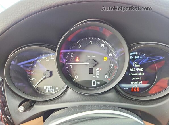 WP1AA2A52PLB00938 2023 PORSCHE MACAN Orange Instrument cluster view