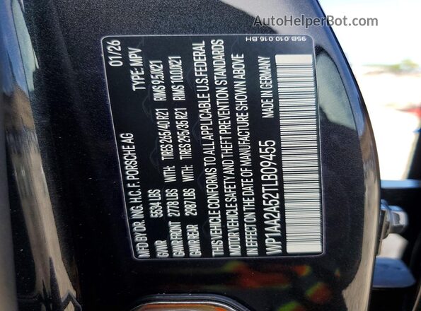 WP1AA2A52TLB09455 2026 PORSCHE MACAN Gray Շարժիչի բաժամունքի տեսք