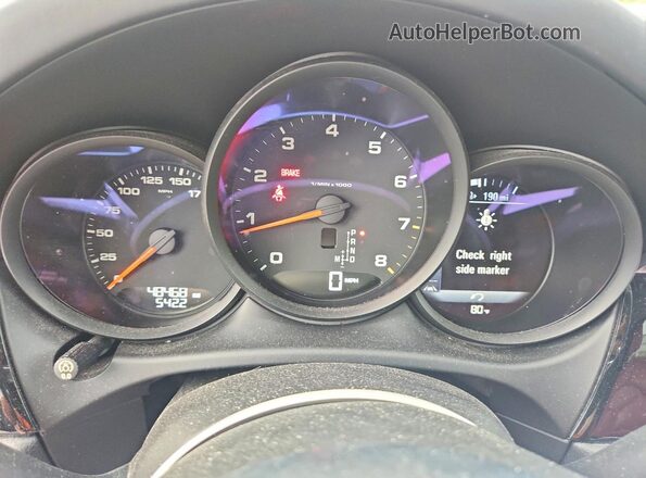 WP1AA2A57JLB19136 2018 PORSCHE MACAN Black ხელსაწყოთა პანელის ხედი