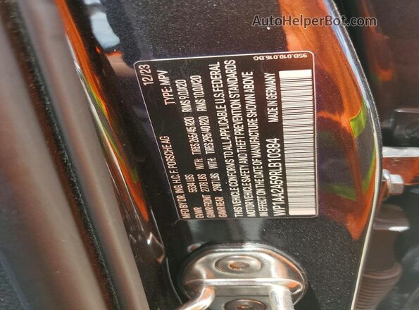 WP1AA2A59RLB10384 2024 PORSCHE MACAN Gray Widok naklejki z numerem VIN