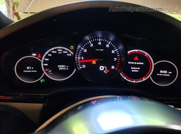 WP1AA2AY0KDA02794 2019 PORSCHE CAYENNE Silver Вид щитка приладів