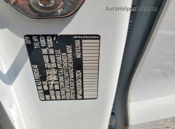 WP1AA2AY0KDA12824 2019 PORSCHE CAYENNE White 