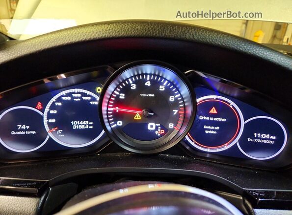 WP1AA2AY1KDA03095 2019 PORSCHE CAYENNE Серебряный Вид щитка приборов