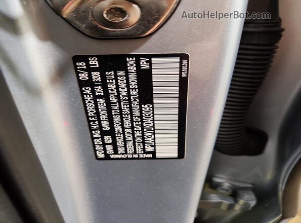 WP1AA2AY1KDA03095 2019 PORSCHE CAYENNE Серебряный Панорамный вид салона 360°