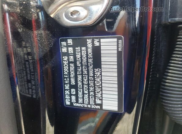 WP1AA2AY1KDA03405 2019 PORSCHE CAYENNE Черный Вид подкапотного пространства