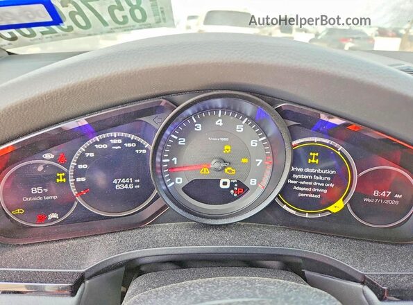 WP1AA2AY2KDA05230 2019 PORSCHE CAYENNE Белый Вид щитка приборов