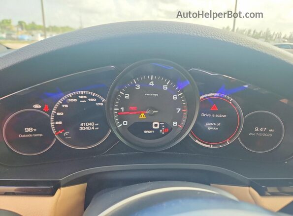 WP1AA2AY3KDA06760 2019 PORSCHE CAYENNE Black Widok zestawu wskaźników