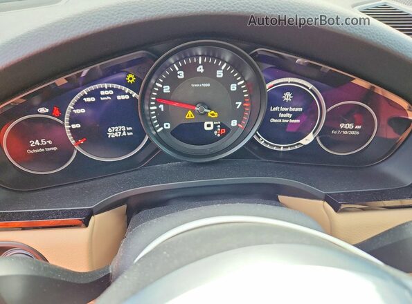 WP1AA2AY4NDA05055 2022 PORSCHE CAYENNE Black Вид щитка приладів