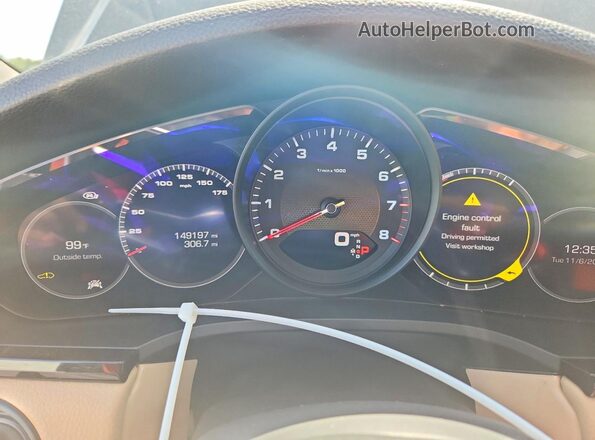 WP1AA2AYXLDA10208 2020 PORSCHE CAYENNE Black Instrument cluster view