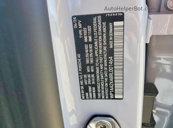 WP1AA2XA8RL001464 2024 PORSCHE MACAN Silver Widok wnętrza 360 stopni