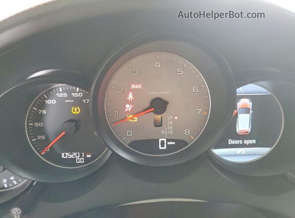 WP1AB2A27HLA50123 2017 PORSCHE CAYENNE White Widok zestawu wskaźników