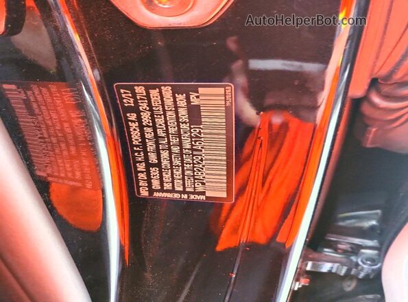 WP1AB2A29JLA61291 2018 PORSCHE CAYENNE Black ძრავის განყოფილების ხედი