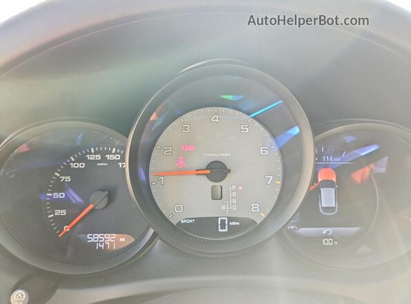 WP1AB2A51JLB31506 2018 PORSCHE MACAN Gray Widok zestawu wskaźników