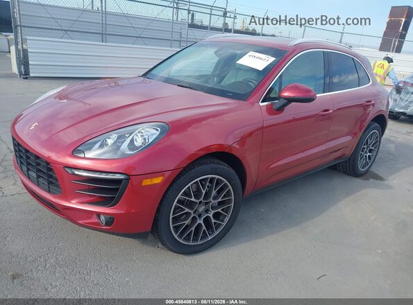 WP1AB2A52GLB43981 2016 PORSCHE MACAN Бордовый Передняя левая четверть