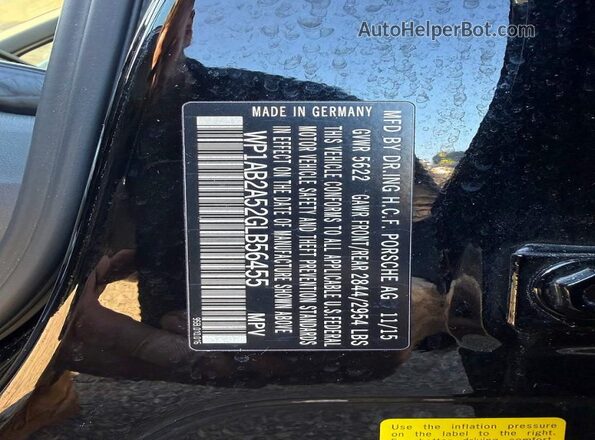 WP1AB2A52GLB56455 2016 PORSCHE MACAN Charcoal Հետևի նստատեղերի տեսք