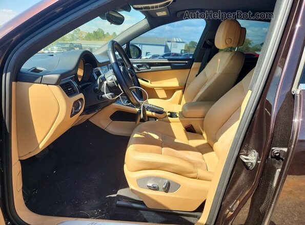 WP1AB2A54JLB31533 2018 PORSCHE MACAN Maroon Widok wnętrza z przodu