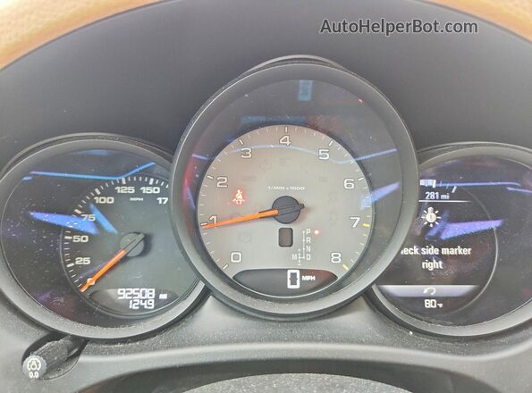 WP1AB2A55GLB45451 2016 PORSCHE MACAN Blue Instrument cluster view