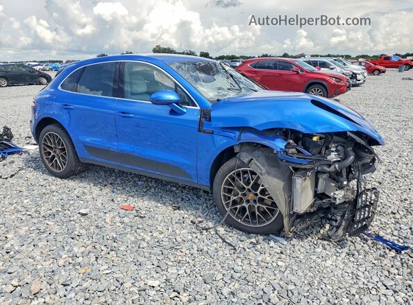 WP1AB2A56HLB10810 2017 PORSCHE MACAN Blue Delantero derecho