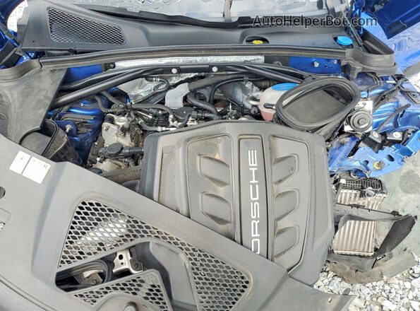 WP1AB2A56HLB10810 2017 PORSCHE MACAN Blue Vista del compartimento del motor