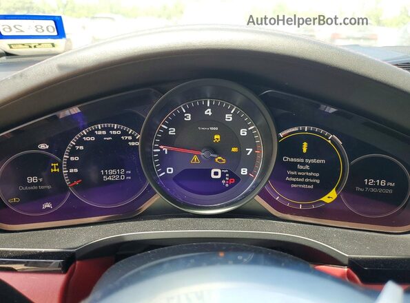 WP1AB2AY1KDA63889 2019 PORSCHE CAYENNE White Instrument cluster view