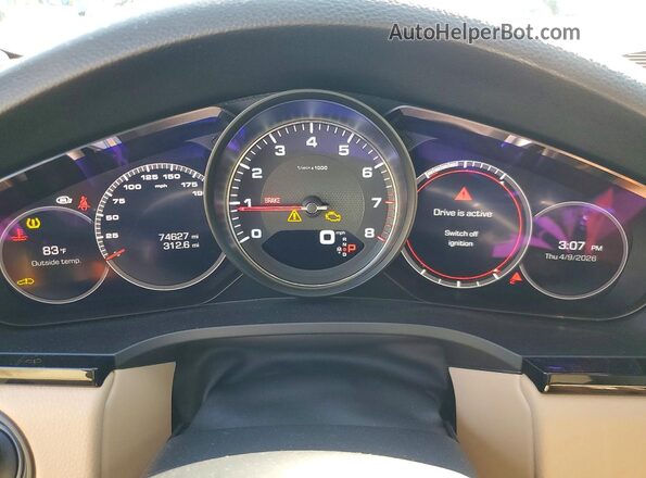 WP1AB2AY6KDA63872 2019 PORSCHE CAYENNE Серый Вид щитка приборов