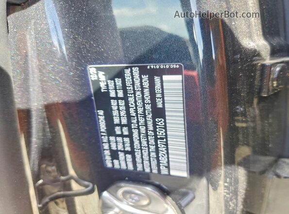 WP1AB2XA9TL150163 2026 PORSCHE MACAN Black Widok naklejki z numerem VIN