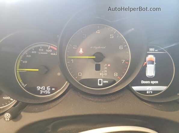 WP1AE2A29HLA70641 2017 PORSCHE CAYENNE White Vista del cuadro de instrumentos