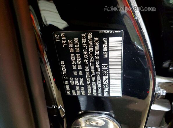 WP1AG2A52NLB20151 2022 PORSCHE MACAN Черный Панорамный вид салона 360°