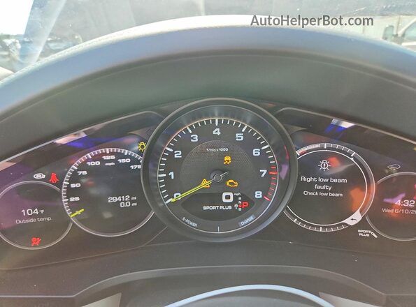 WP1BE2AY6LDA55137 2020 PORSCHE CAYENNE Серый Вид щитка приборов