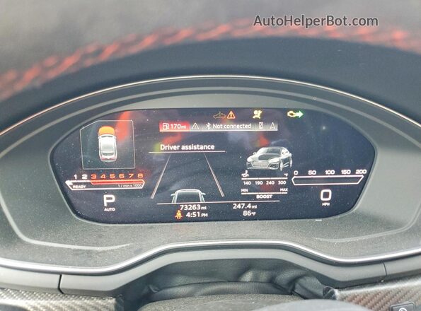 WUAAWCF51PA903059 2023 AUDI RS5 Gray Вид щитка приладів
