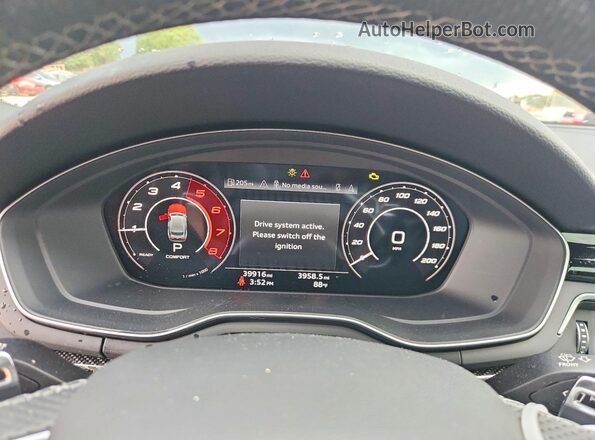WUAAWCF55MA903013 2021 AUDI RS5 White Вид щитка приладів