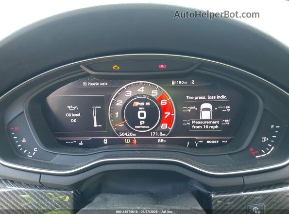 WUABWCF53KA902105 2019 AUDI RS5 Dark Blue Вид задніх сидінь