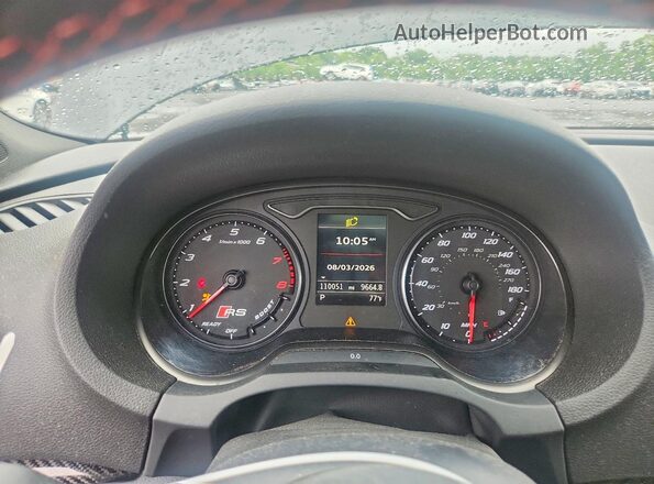 WUABWGFF4J1903892 2018 AUDI RS3 Black Սարքավորումների վահանակի տեսք