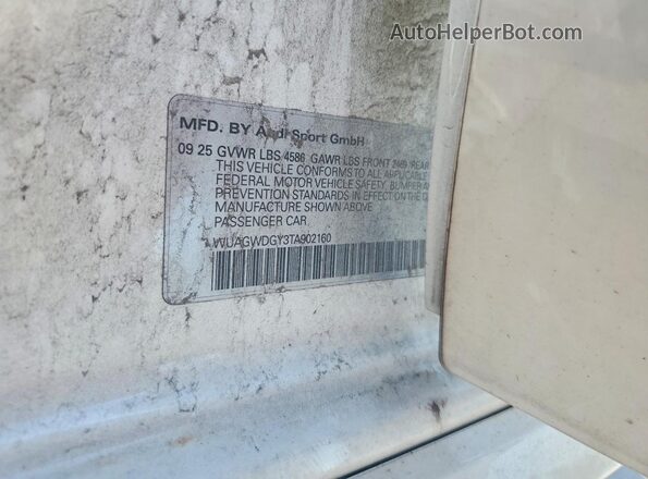 WUAGWDGY3TA902160 2026 AUDI RS3 Белый Вид подкапотного пространства