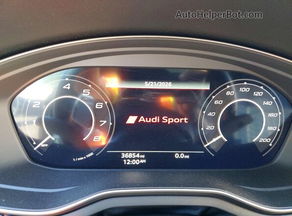 WUANWAF5XPA900330 2023 AUDI RS5 Black Սարքավորումների վահանակի տեսք
