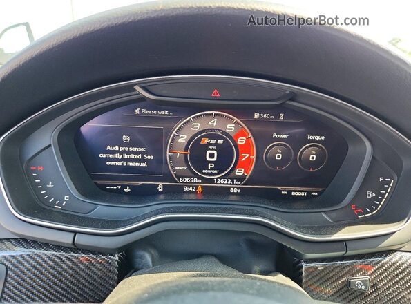 WUAPWAF58JA904263 2018 AUDI RS5 Black Instrument cluster view