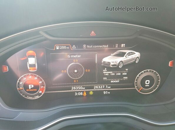 WUAPWAF58KA905754 2019 AUDI RS5 Charcoal Widok zestawu wskaźników