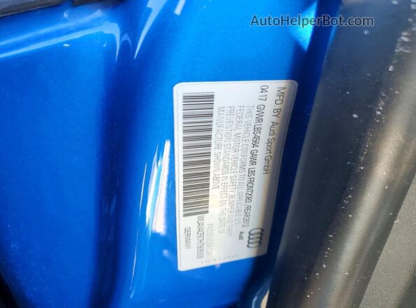 WUAVACFX7H7905009 2017 AUDI R8 Blue Widok komory silnika