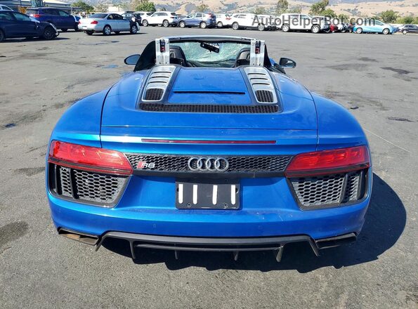WUAVACFX7H7905009 2017 AUDI R8 Blue Widok z tyłu