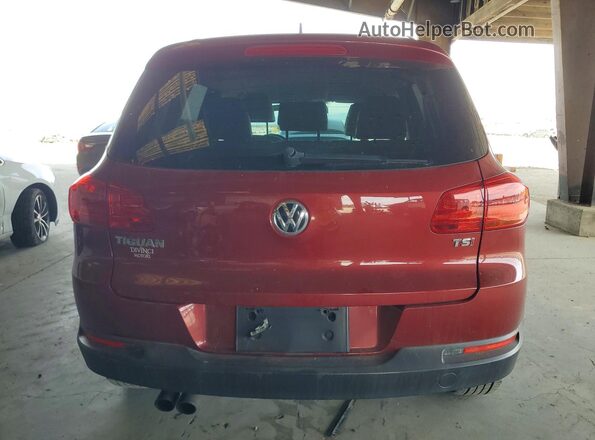 WVGAV7AX1GW052833 2016 VOLKSWAGEN TIGUAN Red Вид ззаду