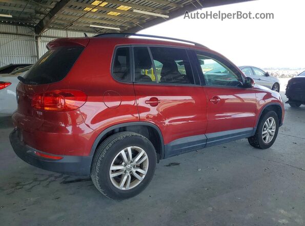 WVGAV7AX1GW052833 2016 VOLKSWAGEN TIGUAN Red Задня права чверть
