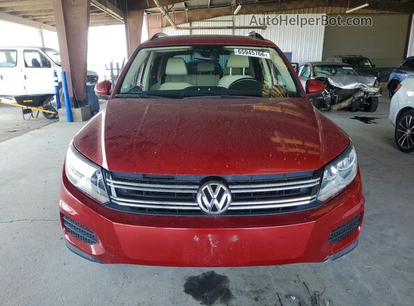 WVGAV7AX1GW052833 2016 VOLKSWAGEN TIGUAN Red Вид спереду