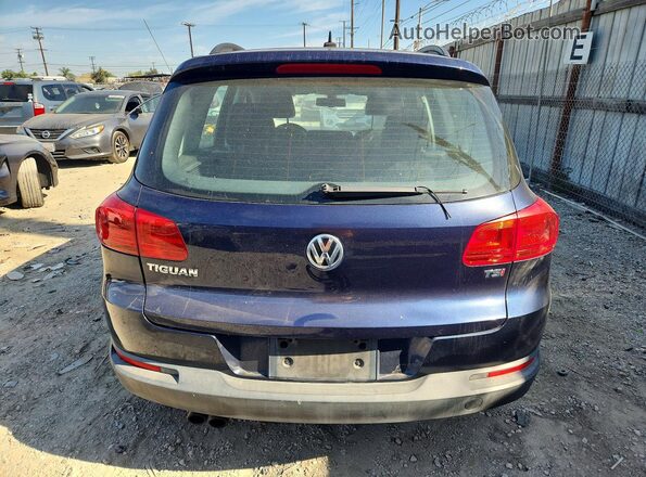 WVGAV7AX1GW547498 2016 VOLKSWAGEN TIGUAN Blue Հետևի տեսք