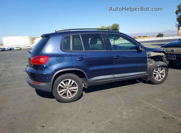 WVGAV7AX1GW577388 2016 VOLKSWAGEN TIGUAN Blue Задня права чверть