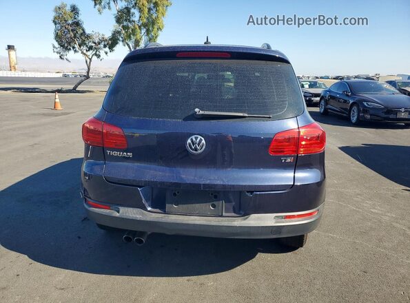 WVGAV7AX1GW577388 2016 VOLKSWAGEN TIGUAN Blue Вид ззаду