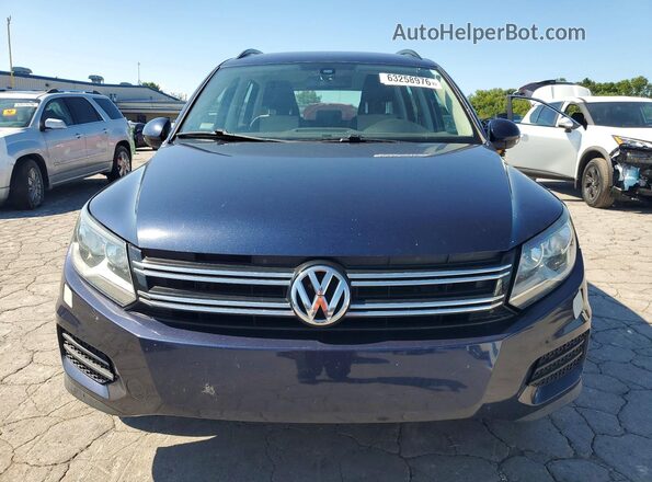 WVGAV7AX7GW586595 2016 VOLKSWAGEN TIGUAN Blue Widok z przodu